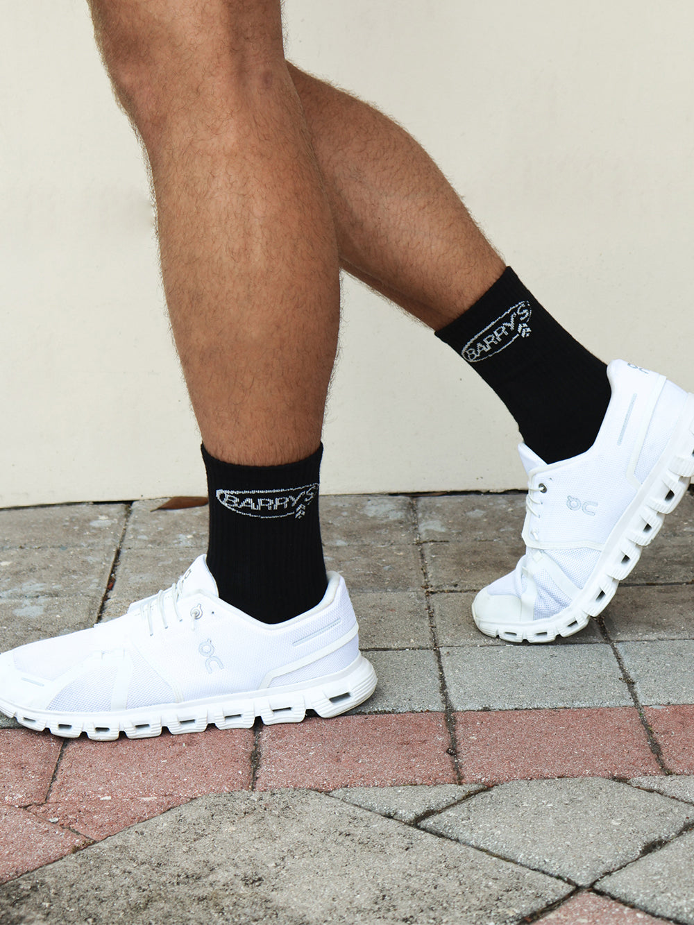BARRY'S TWO PACK BONE/BLACK LOGO SOCKS