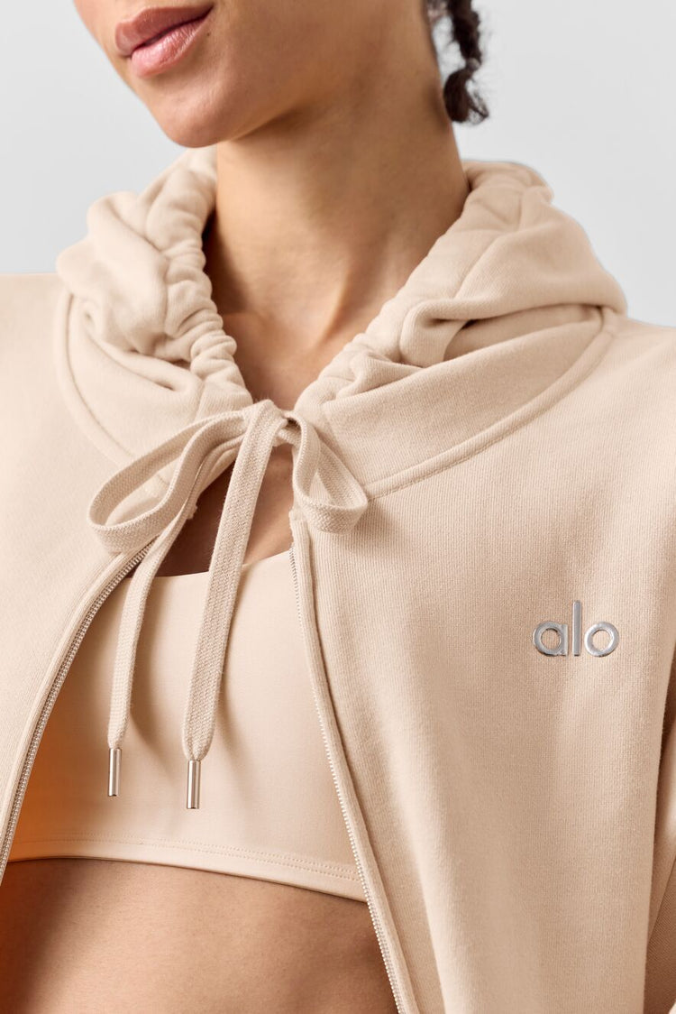 Sudadera con capucha y cremallera completa Accolade - Macadamia