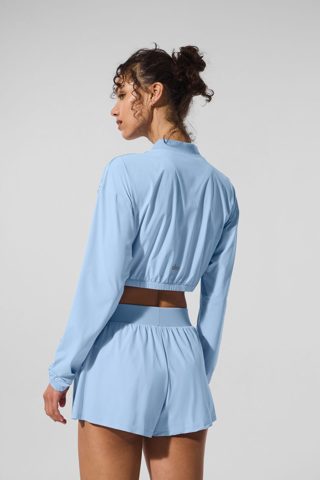 Recortada Breezy cubierta completa con cremallera - Seashell Blue