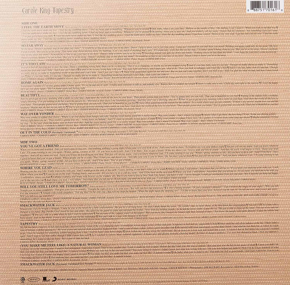 Carole King — Tapestry