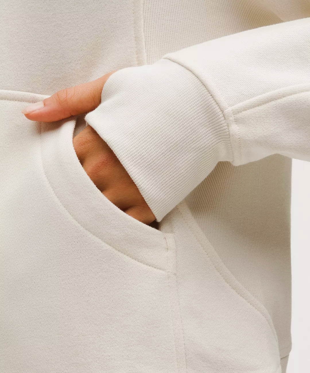 LIMITED EDITION Sigma Delta Tau lululemon Scuba Oversized Half-Zip Hoodie - Ivory & Gold