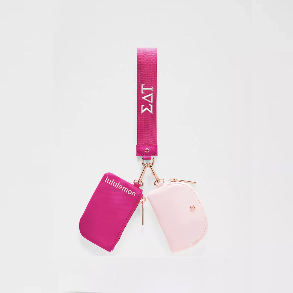 Sigma Delta Tau lululemon Dual Pouch Wristlet - Pink Flare