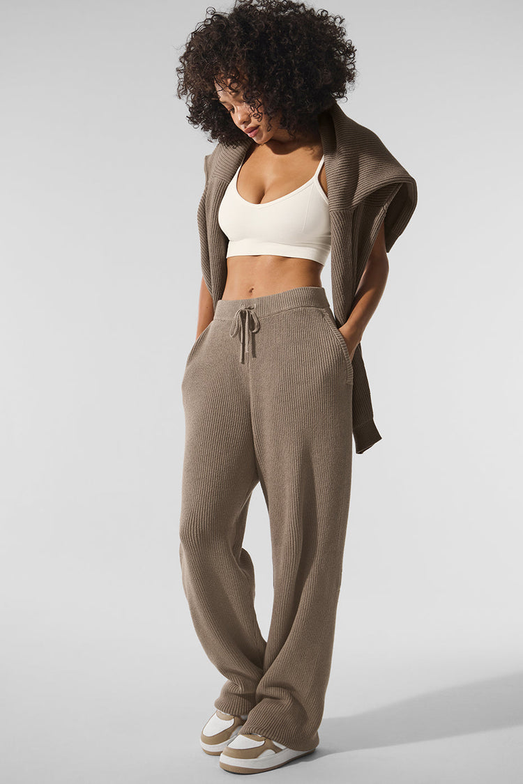 Domain Rib Knit Crew Sweater - Athletic Heather Grey