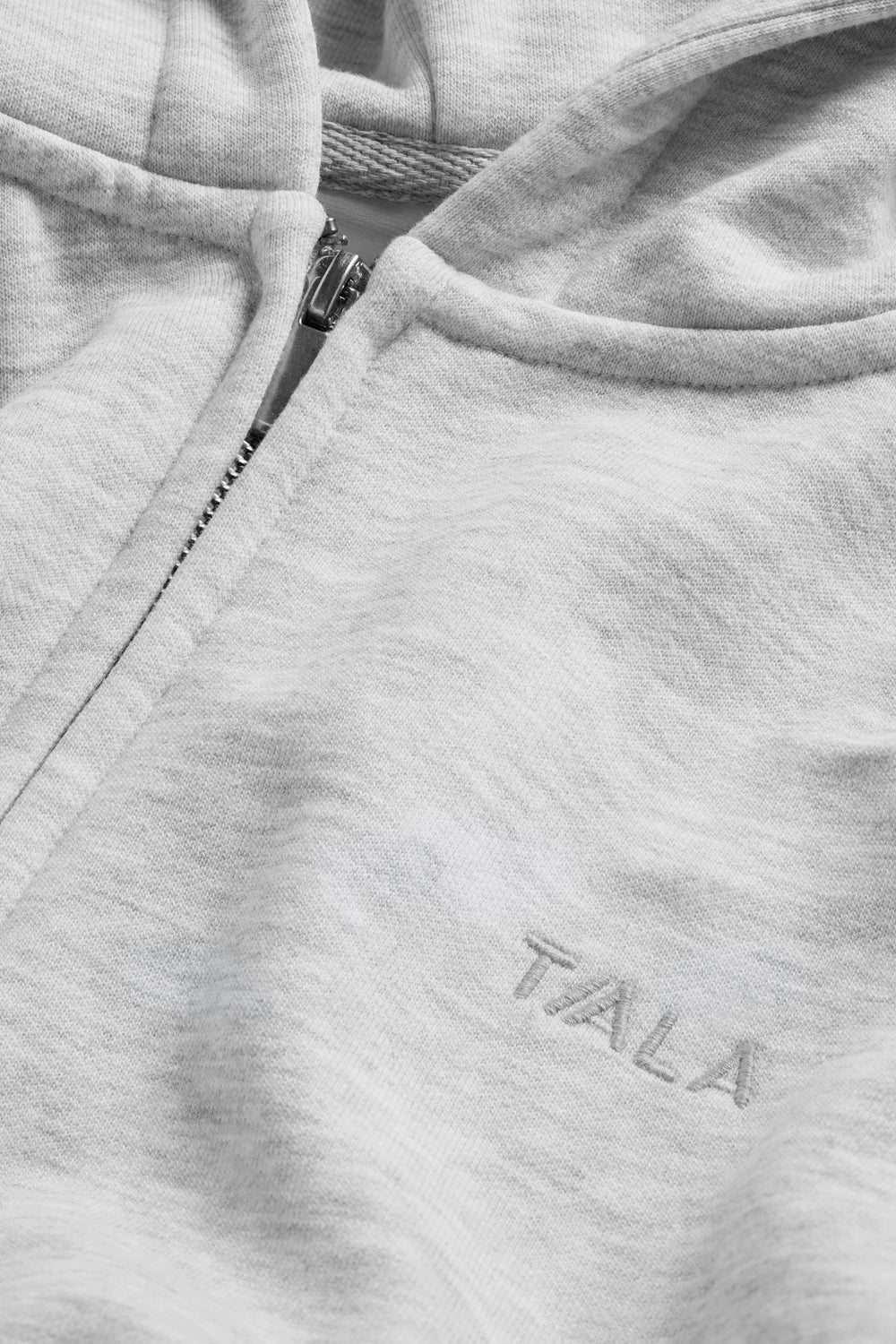 Cocoon Zip Through Hoodie - Grey Marl