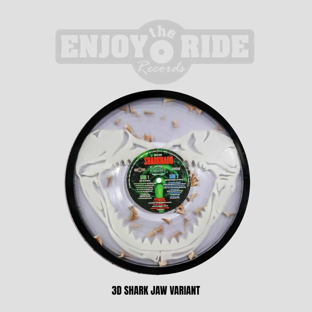 Glow In The Dark 3D Printed REAL Shark Tooth FILLED Vinyl for Songs from Sharknado PRE ORDER