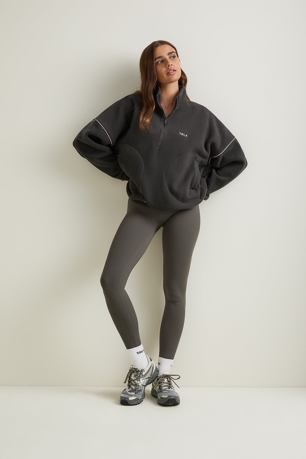 1/4 Zip Fleece Jacket - Dark Moss