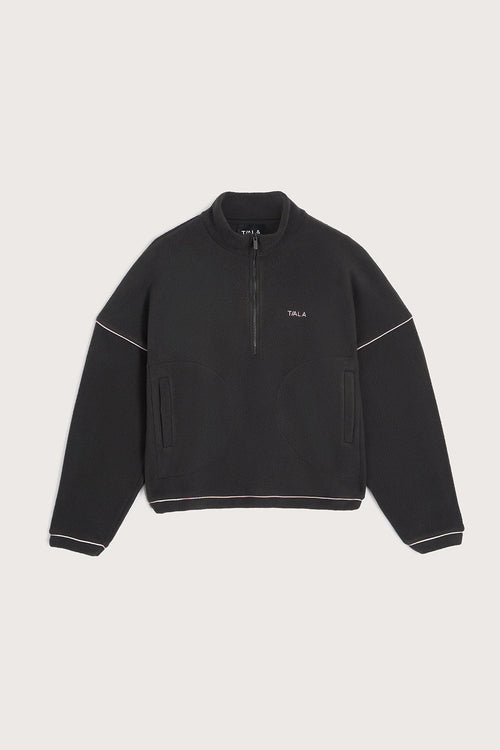 1/4 Zip Fleece Jacket - Dark Moss