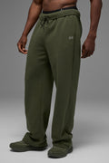 Accolade Straight Leg Sweatpant - Green Olive
