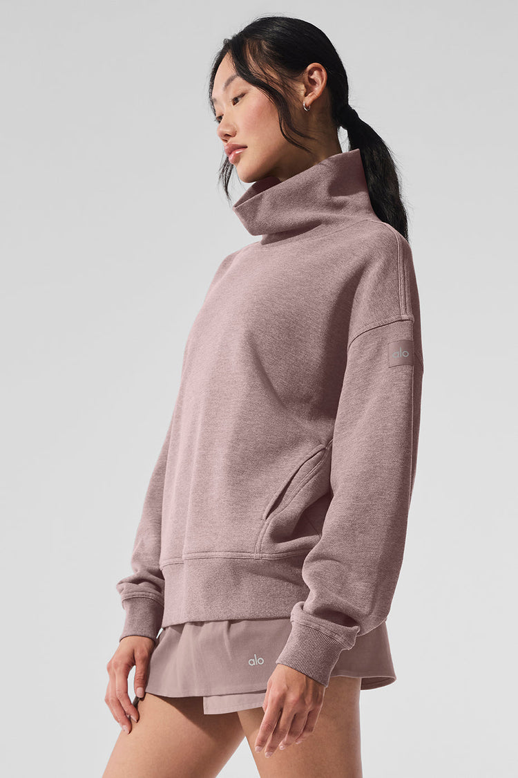 Jersey de cuello alto Hazy - Champiñón Heather