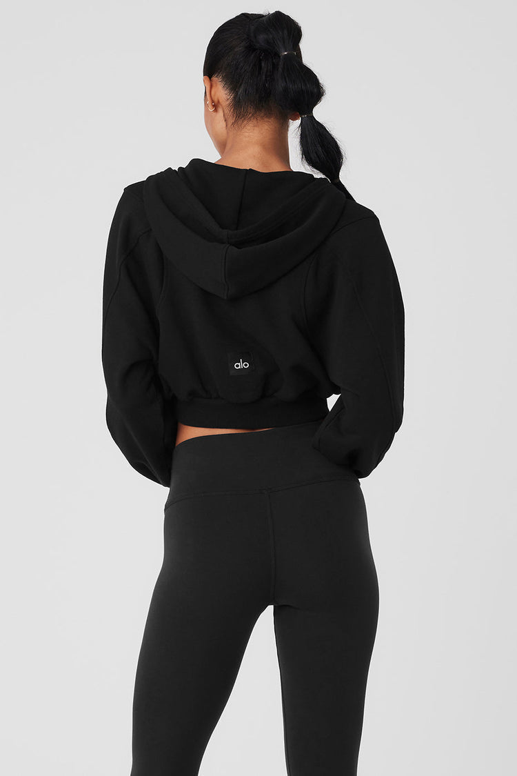 Sudadera con capucha y cremallera Sweet Escape lavada - Lavado gris cielo
