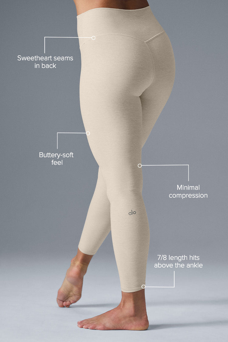Alosoft High-Waist 7/8 Highlight Legging - Oatmeal Heather