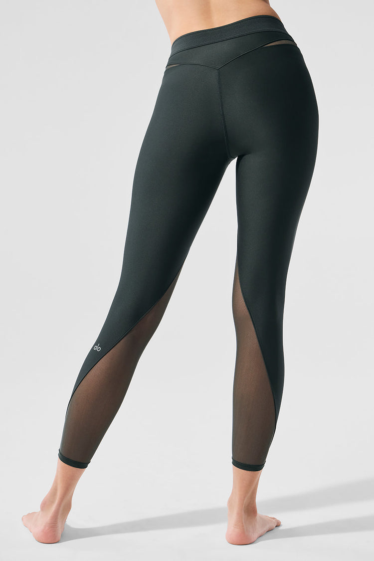 Leggings Airlift Rebel de cintura alta 7/8 - Verde carbón