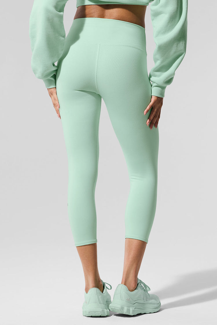 Capri de tiro alto con efecto aerógrafo - Verde menta