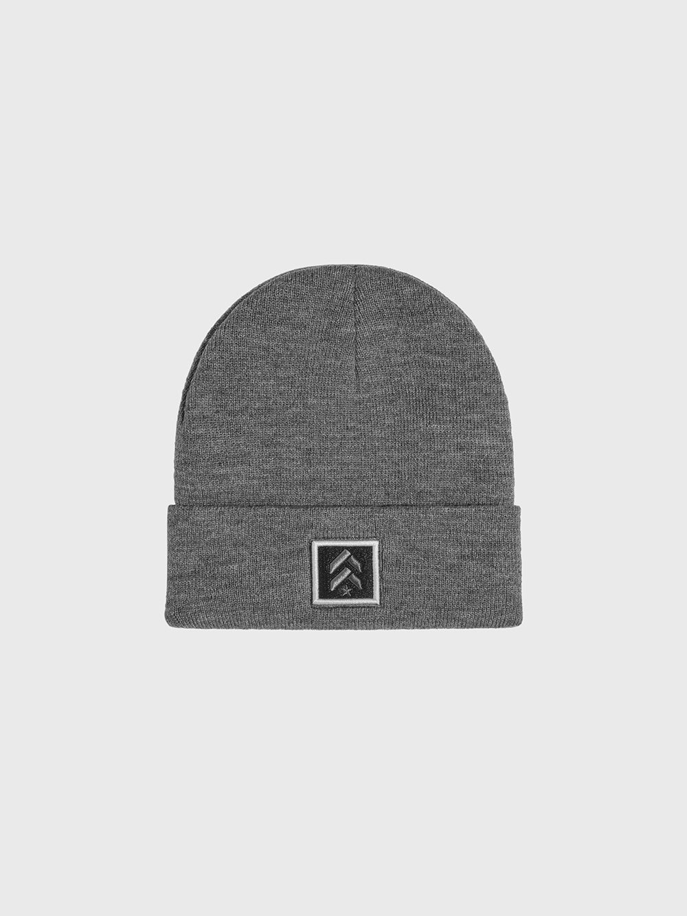 BARRY'S DARK HEATHER GREY PATCH BEANIE