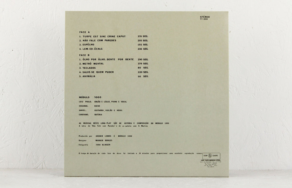 Não Fale Com Paredes – Vinyl LP/CD