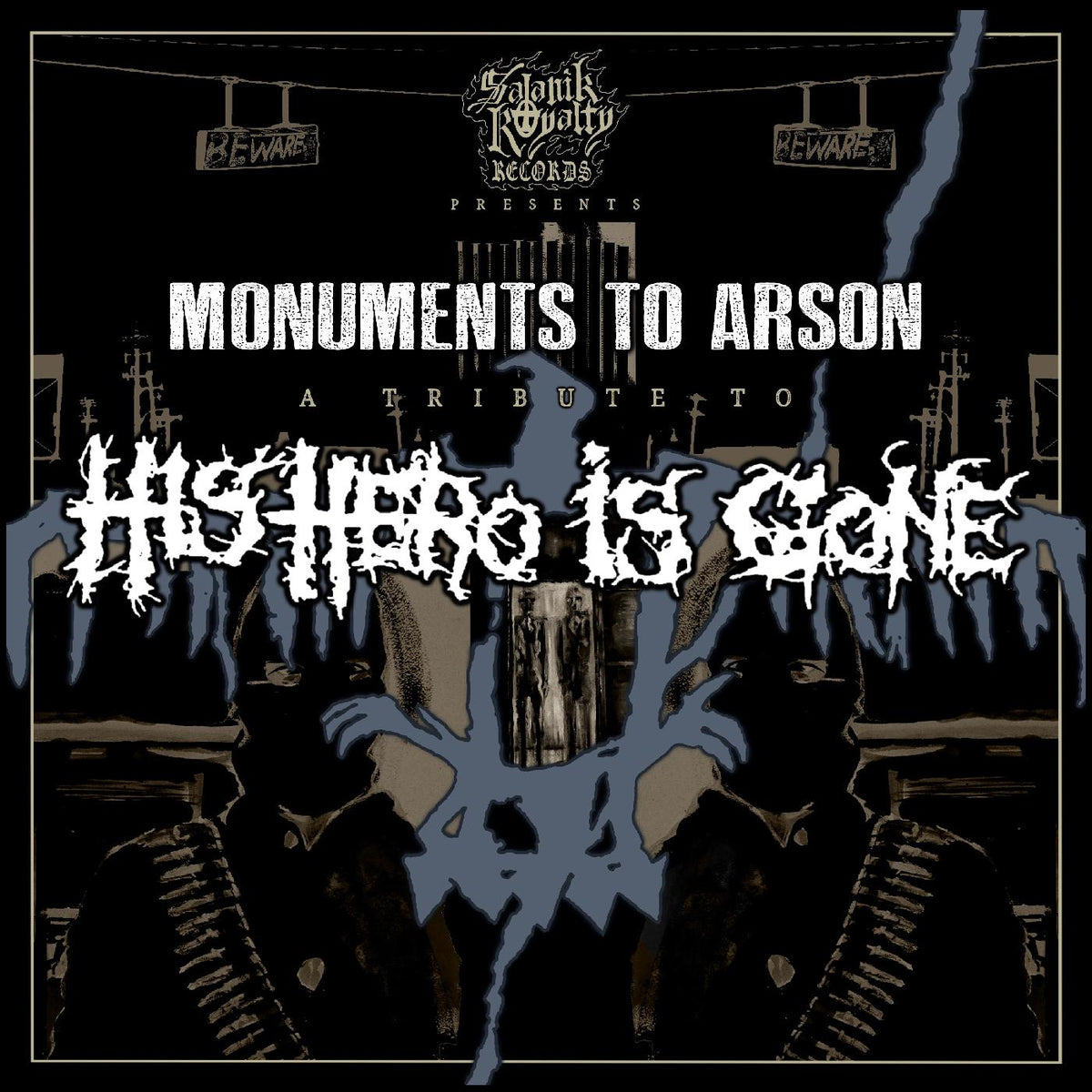 Various Artists - Monuments To Arson: A Tribute To His Hero Is Gone (BLACK AND WHITE MARBLE VINYL) ((Metal))